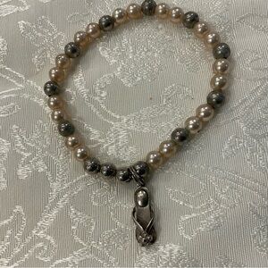 Beaded Stretch Bracelet With Flip Flop Charm Adult sz